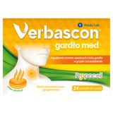Verbascon Gardło Med, smak pomarańczowo-grejpfrutowy, 24 pastylki do ssania - miniaturka zdjęcia produktu