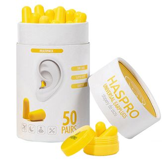 Haspro Tube, stopery do uszu, żółte, 100 sztuk - zdjęcie produktu