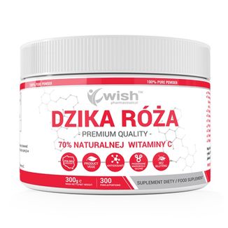 Wish Dzika Róża, 70% naturalnej witaminy C, proszek, 300 g USZKODZONE OPAKOWANIE - zdjęcie produktu