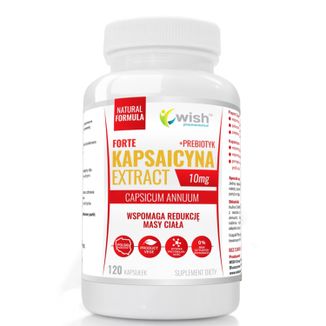 Wish Kapsaicyna Extract Forte 10 mg + Prebiotyk, 120 kapsułek - zdjęcie produktu