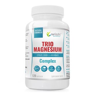 Wish Trio Magnesium Complex, magnez 400 mg, 120 kapsułek - zdjęcie produktu