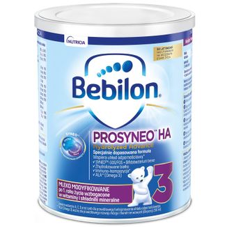 Bebilon Prosyneo HA Hydrolyzed Advance 3, mleko modyfikowane, po 1 roku, 400 g USZKODZONE OPAKOWANIE - zdjęcie produktu
