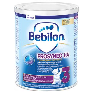 Bebilon Prosyneo HA Hydrolyzed Advance 3, odżywcza formuła na bazie mleka, po 1 roku, 400 g USZKODZONE OPAKOWANIE - zdjęcie produktu