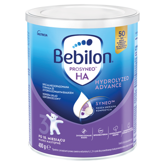 Bebilon Prosyneo HA Hydrolyzed Advance 3, odżywcza formuła na bazie mleka, po 10 miesiącu, 400 g USZKODZONE OPAKOWANIE - zdjęcie produktu
