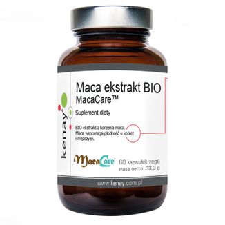Kenay Maca Ekstrakt Bio MacaCare, 60 kapsułek vege - zdjęcie produktu