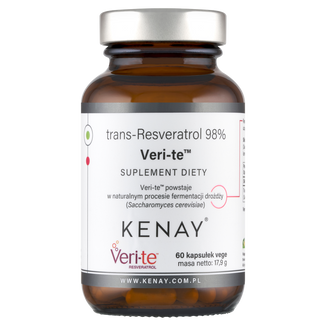 Kenay Trans-Resveratrol 98% Veri-te, 60 kapsułek vege - zdjęcie produktu