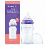 Lansinoh, butelka szklana ze smoczkiem NaturalWave o wolnym przepływie, 160 ml - miniaturka zdjęcia produktu