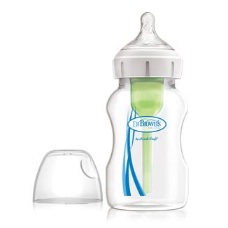 Dr Brown's, butelka antykolkowa z szeroką szyjką, ze smoczkiem poziom 2, 3-6 miesięcy, Options+, 330 ml - zdjęcie produktu