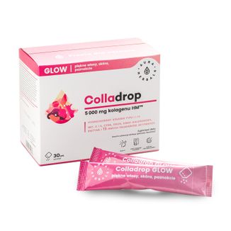 Aura Herbals Colladrop Glow Kolagen 5000 mg, 30 saszetek USZKODZONE OPAKOWANIE - zdjęcie produktu
