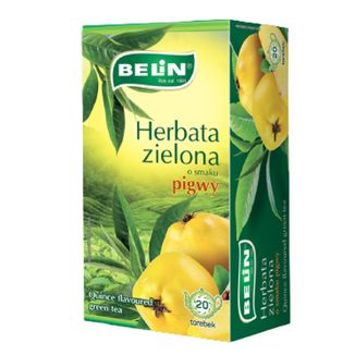 Belin Herbata zielona o smaku pigwy, 1,75 g x 20 saszetek - zdjęcie produktu