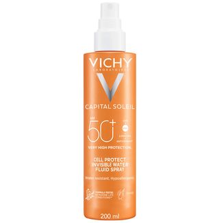 Vichy Capital Soleil Cell Protect, spray ochronny do twarzy i ciała, SPF 50+, 200 ml - zdjęcie produktu