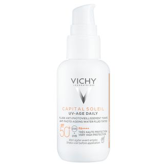 Vichy Capital Soleil UV-Age Daily, koloryzujący fluid przeciw fotostarzeniu skóry, SPF 50+, 40 ml  - zdjęcie produktu