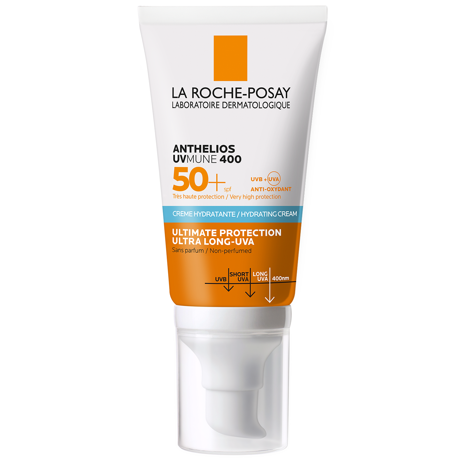 La Roche Posay La Roche-Posay Anthelios UVMune 400, nawilżający krem ochronny do twarzy, SPF 50+, 50 ml — Składniki i ocena
