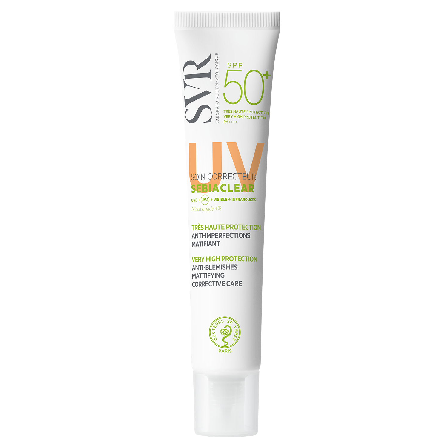 Nieznana SVR Sebiaclear, Schutzcreme für zu Akne neigende Haut, SPF 50+, 40 ml — Inhaltsstoffe und Bewertung