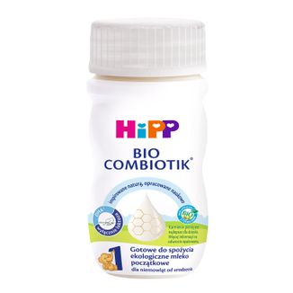 HiPP 1 Bio Combiotik, ekologiczne mleko początkowe gotowe do spożycia, od urodzenia, 90 ml - zdjęcie produktu