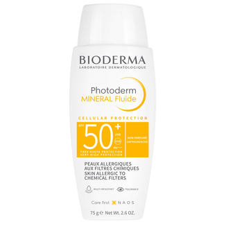 Bioderma Photoderm Mineral Fluide, ochronny fluid mineralny, SPF 50+, 75 g KRÓTKA DATA - zdjęcie produktu