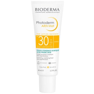 Bioderma Photoderm AKN Mat, ochronny krem do twarzy, skóra tłusta i mieszana, SPF 30, 40 ml - zdjęcie produktu