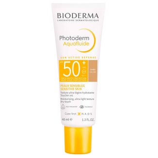 Bioderma Photoderm Aquafluide, ultralekki fluid do skóry wrażliwej, odcień ciemny, SPF 50+, 40 ml - zdjęcie produktu