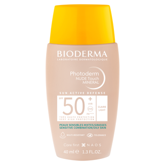 Bioderma Photoderm Nude Touch, podkład mineralny z efektem nude, odcień jasny, SPF 50+, 40 ml - zdjęcie produktu