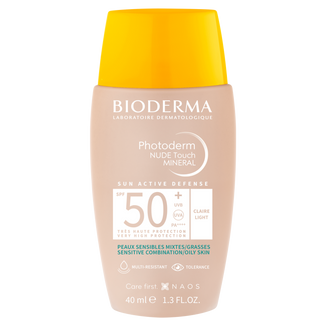 Bioderma Photoderm Nude Touch, podkład mineralny z efektem nude, odcień jasny, SPF 50+, 40 ml - zdjęcie produktu