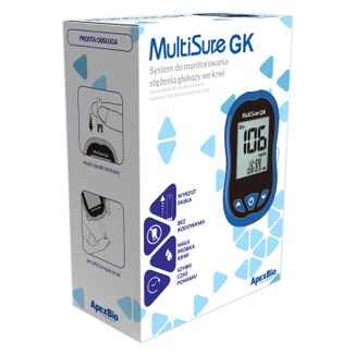 MultiSure GK, system do monitorowania stężenia glukozy i ciał ketonowych we krwi - zdjęcie produktu