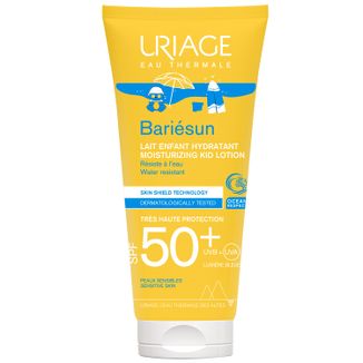 Uriage Bariesun, nawilżające mleczko do twarzy i ciała dla dzieci, skóra wrażliwa, SPF 50+, 100 ml Uriage Bariesun, nawilżające mleczko do twarzy i ciała dla dzieci, skóra wrażliwa, SPF 50+, 100 ml - zdjęcie produktu