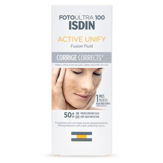 Isdin Fotoultra 100 Active Unify, fluid korygujący przebarwienia, SPF 50+, 50 ml - zdjęcie produktu