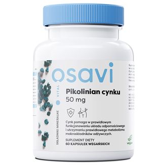 Osavi Vital Pikolinian Cynku 50 mg, 60 kapsułek wegańskich - zdjęcie produktu
