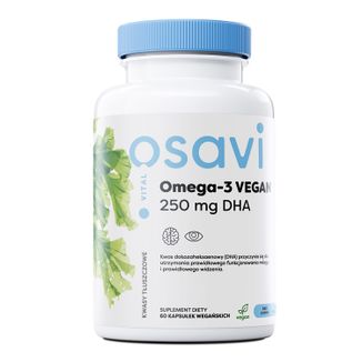 Osavi Vital Omega-3 Vegan 250 mg DHA, 60 kapsułek wegańskich - zdjęcie produktu
