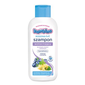 Bambino Rodzina, szampon wzmacniający do włosów cienkich i delikatnych, hiperdelikatny, od 3 lat, 400 ml - zdjęcie produktu