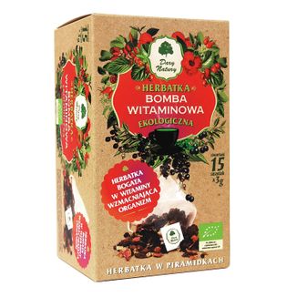 Dary Natury Bomba Witaminowa, herbatka ekologiczna, 3 g x 15 saszetek USZKODZONE OPAKOWANIE - zdjęcie produktu