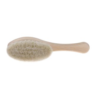 Bocioland, drewniana szczotka do włosów, z naturalnego włosia koziego, elipsa, 1 sztuka USZKODZONE OPAKOWANIE - zdjęcie produktu
