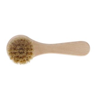 Bocioland, drewniana szczotka do włosów, z naturalnej szczeciny, okrągła, 1 sztuka - zdjęcie produktu