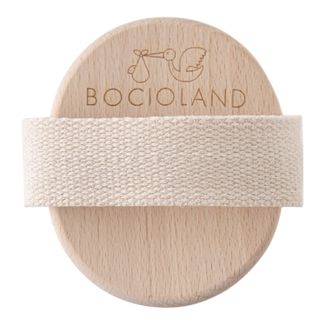 Bocioland, drewniana szczotka do masażu ciała, z naturalnym włosiem tampico, 1 sztuka - zdjęcie produktu