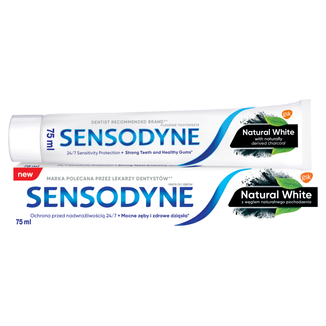 Sensodyne Natural White, wybielająca pasta do zębów z węglem aktywnym, 75 ml - zdjęcie produktu