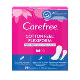 Wkładki higieniczne Carefree Cotton Feel Flexiform, fresh scent, 56 sztuk - miniaturka zdjęcia produktu