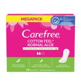 Wkładki higieniczne Carefree Cotton Feel Normal Aloe, aloe scent, 76 sztuk - miniaturka zdjęcia produktu