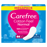 Wkładki higieniczne Carefree Cotton Feel Normal, fresh scent, 76 sztuk - miniaturka zdjęcia produktu