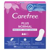 Carefree Plus Normal, wkładki higieniczne, fresh scent/świeży zapach, 56 sztuk - miniaturka zdjęcia produktu