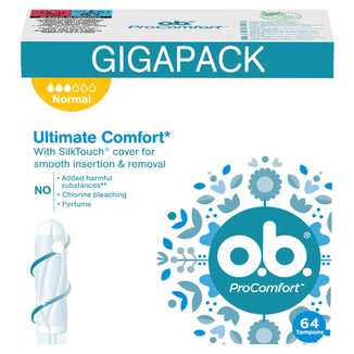 O.B. ProComfort, tampony higieniczne, Normal, 64 sztuki - zdjęcie produktu