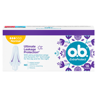O.B. ExtraProtect, tampony higieniczne, Normal, 16 sztuk - zdjęcie produktu