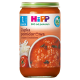 HiPP BIO od pokoleń, zupka pomidorowa z ryżem i indykiem, po 1 roku, 250 g - miniaturka zdjęcia produktu