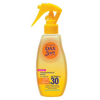 DAX Sun Active, transparentny spray do opalania, SPF 30, 200 ml - zdjęcie produktu
