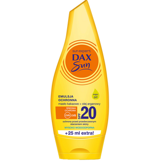 DAX Sun, emulsja ochronna z masłem kakaowym i olejem arganowym, SPF 20, 175 ml - zdjęcie produktu