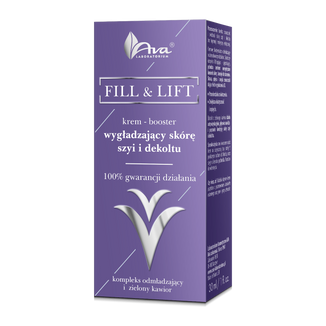 Ava Fill & Lift, krem-booster wygładzający skórę szyi i dekoltu, 30 ml - zdjęcie produktu