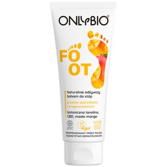 OnlyBio Foot, naturalnie odżywczy balsam do stóp przeciw szorstkości i zrogowaceniom, 75 ml - zdjęcie produktu