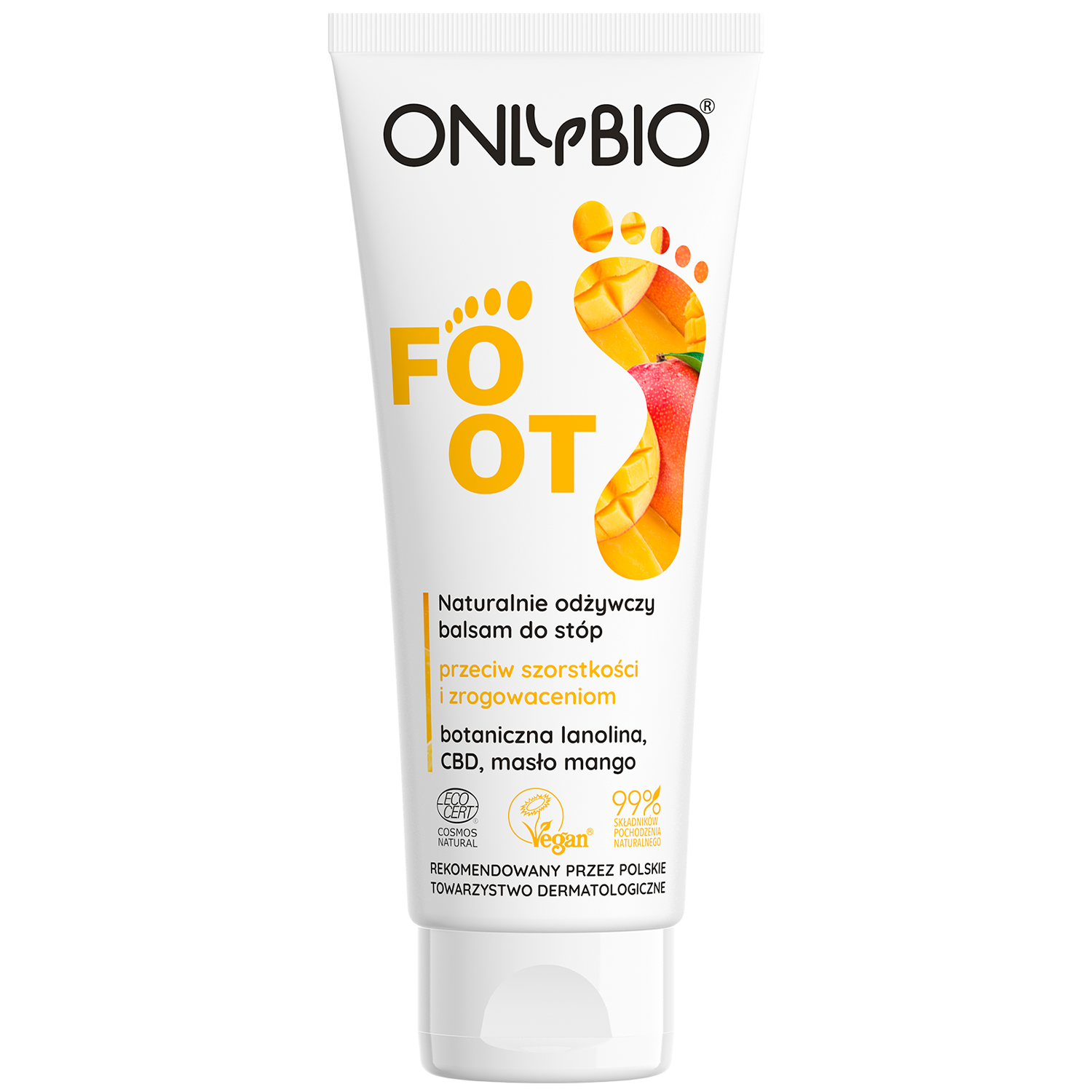Onlybio OnlyBio Foot, naturalnie odżywczy balsam do stóp przeciw szorstkości i zrogowaceniom, 75 ml