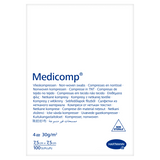 Medicomp, kompresy niejałowe, włókninowe, 4-warstwowe, 30 g/m2, 7,5 cm x 7,5 cm, 100 sztuk - miniaturka zdjęcia produktu