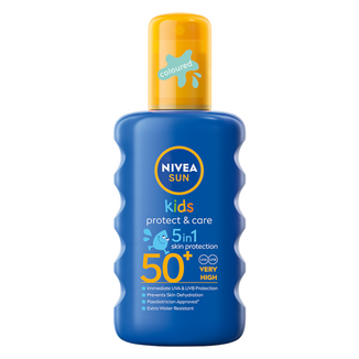 Nivea Sun Kids Protect & Care, nawilżający spray ochronny na słońce dla dzieci, wodoodporny, SPF 50+, 200 ml - zdjęcie produktu