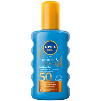 Nivea Sun Protect & Bronze, balsam do opalania w spray’u aktywujący naturalną opaleniznę, wodoodporny, SPF 50, 200 ml - zdjęcie produktu